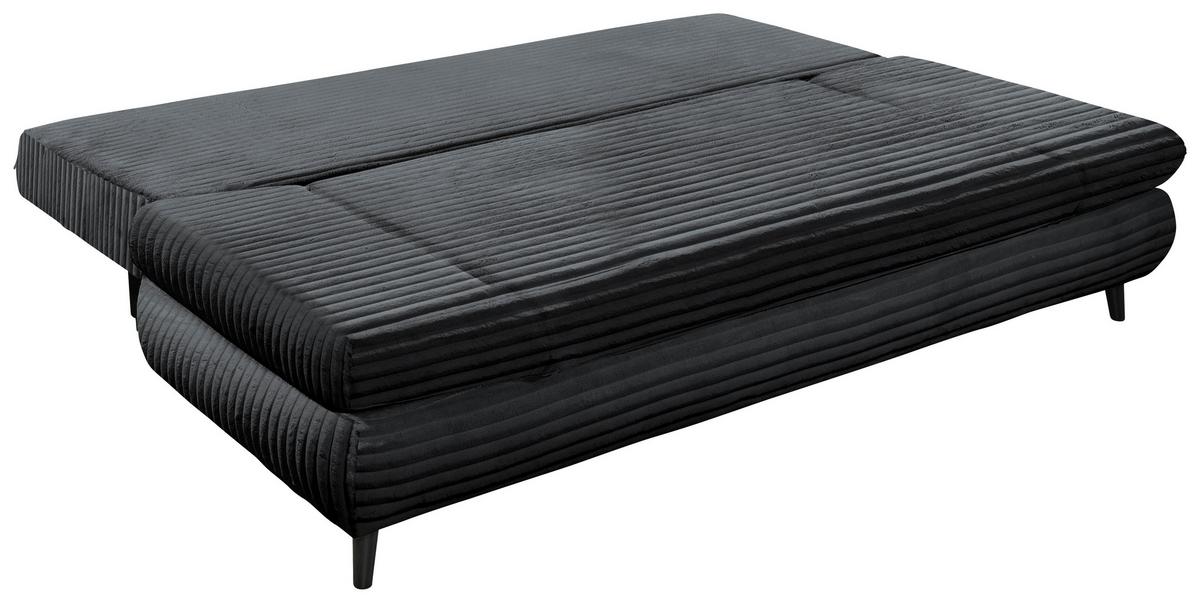 Schlafsofa Sunny Schwarz B: 212 Cm - Schwarz, KONVENTIONELL, Textil (212/88/101cm) - MID.YOU