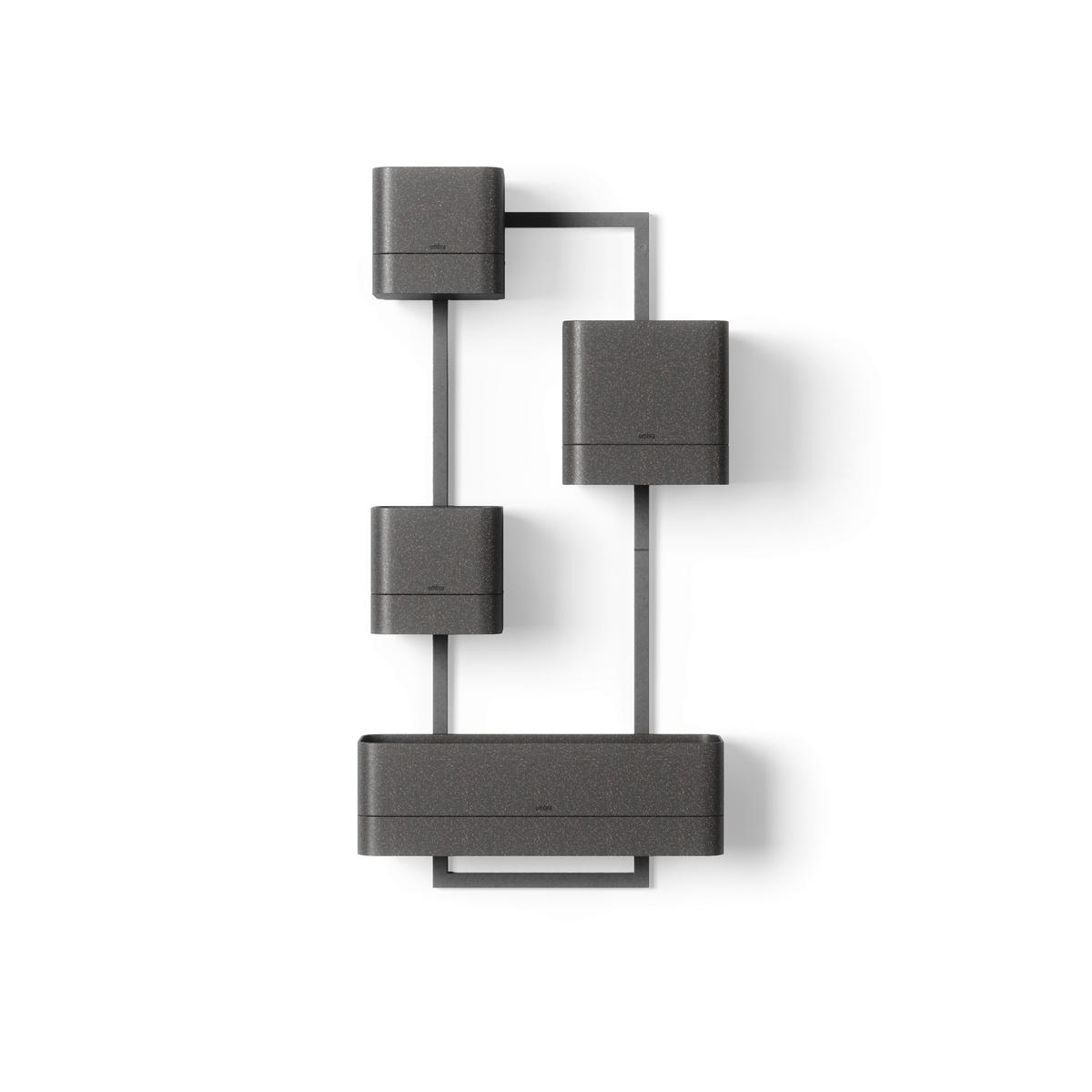 Pflanzentopf Schwarz B: 18 Cm - Schwarz, KONVENTIONELL, Kunststoff/Textil (36/18/72cm) - Umbra