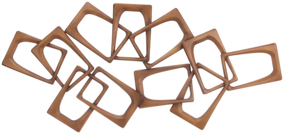 Wanddeko Luna - Braun, KONVENTIONELL, Metall (120/7,5/56cm) - Luca Bessoni