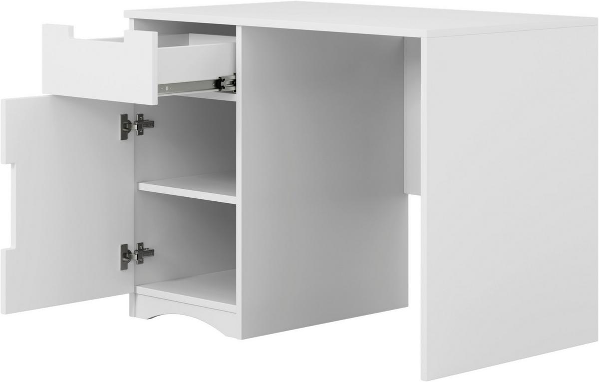 JUGENDSCHREIBTISCH Classic Weiß L: 100cm - Weiß, MODERN, Holzwerkstoff (100/60/75,5cm) - MID.YOU