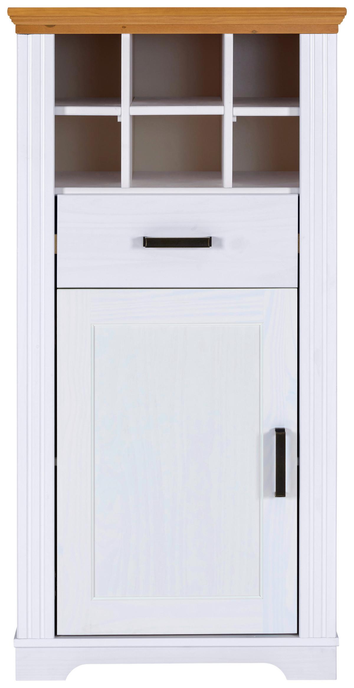 Kommode Maluno 20909060 - Eichefarben/Weiß, KONVENTIONELL, Holz (68/136/48cm) - MID.YOU