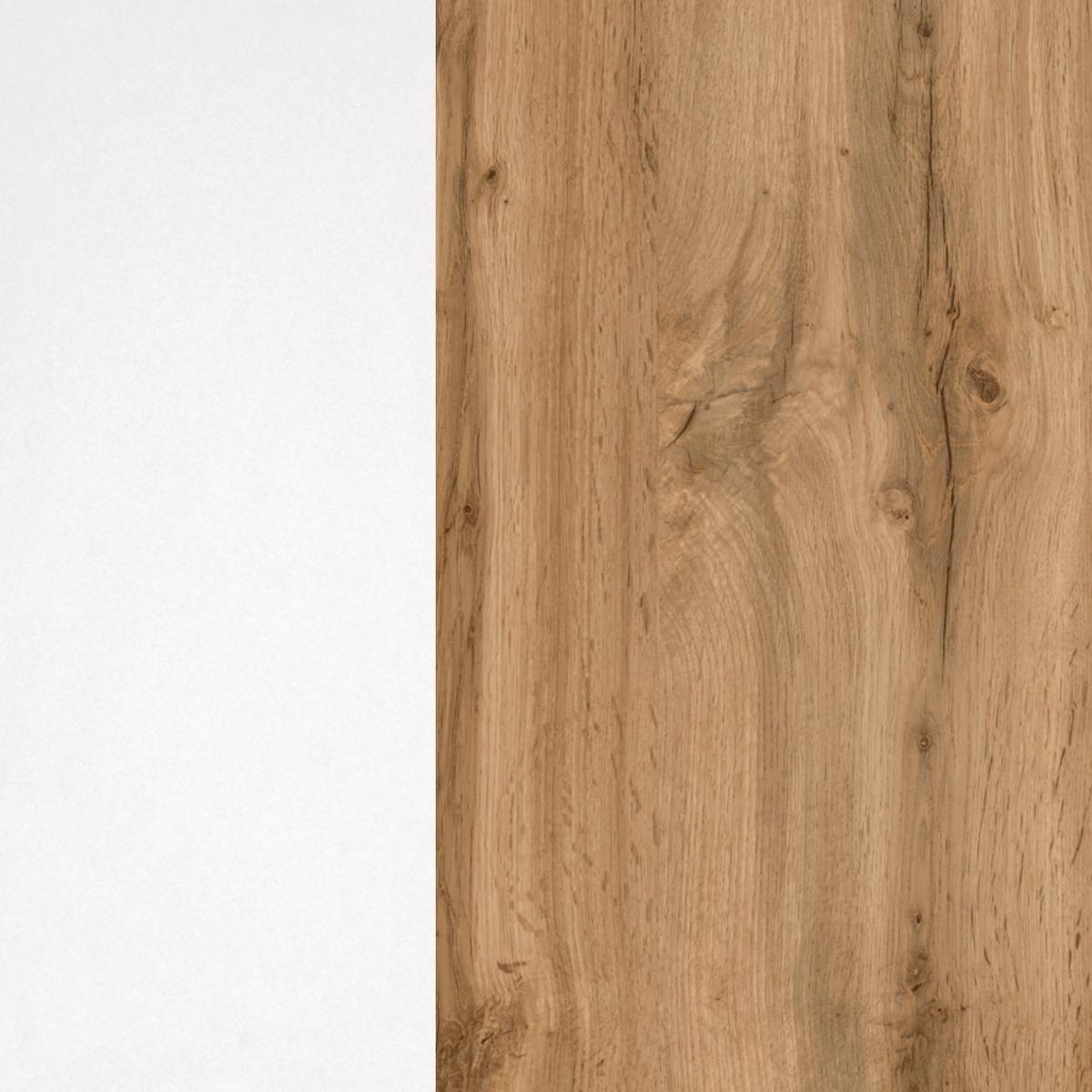 Eckküche Winkelblock B: 270/210 cm Weiß - Eiche Wotan/Weiß, MODERN, Holzwerkstoff (210/270cm) - Held
