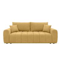 Schlafsofa Chelim Lux 3Dl Gelb B: 241cm - Gelb/Schwarz, Design, Textil (241/90/106cm) - MID.YOU