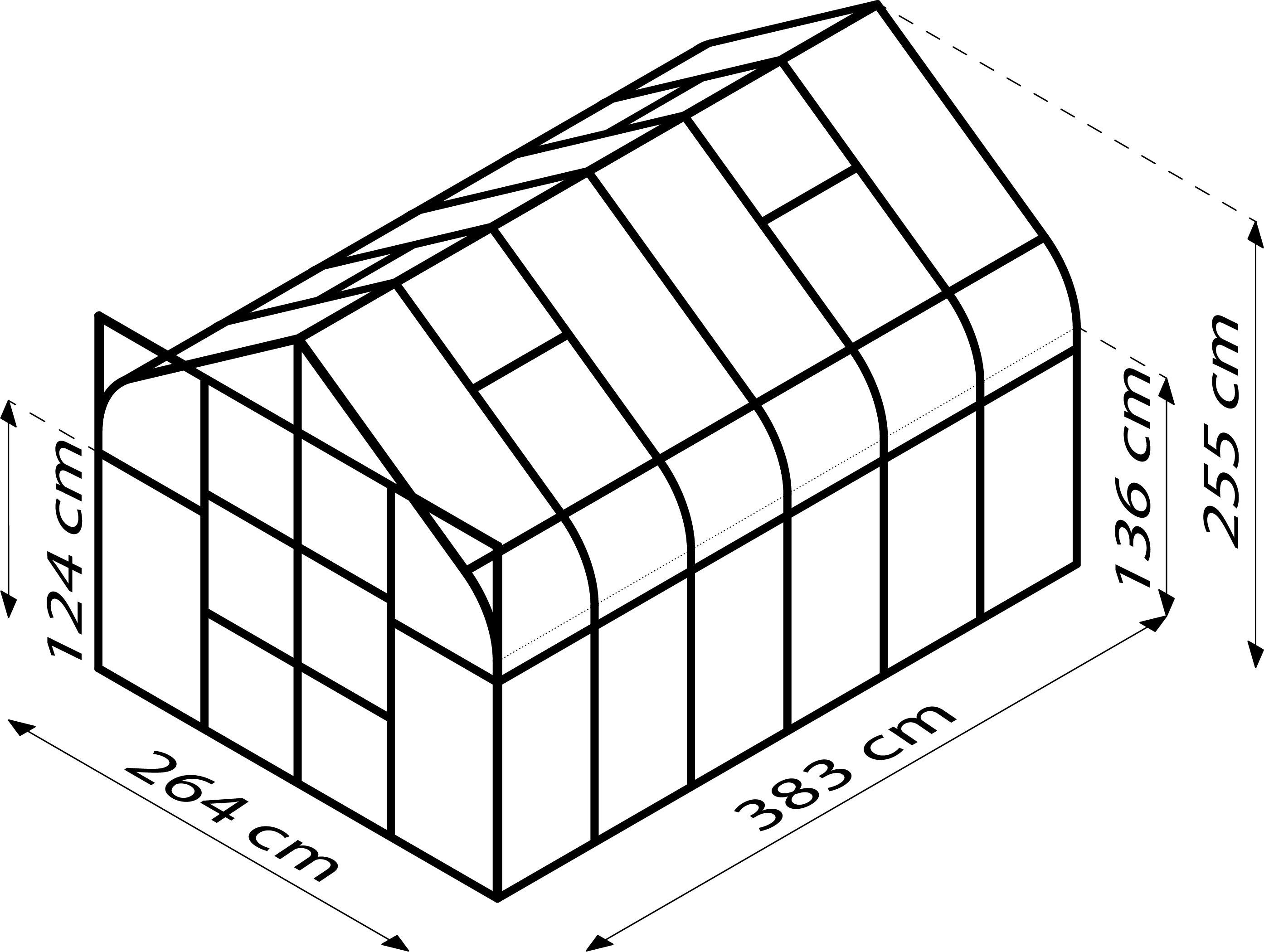 Gewächshausbausatz mit ESG-Sicherheitsglas
