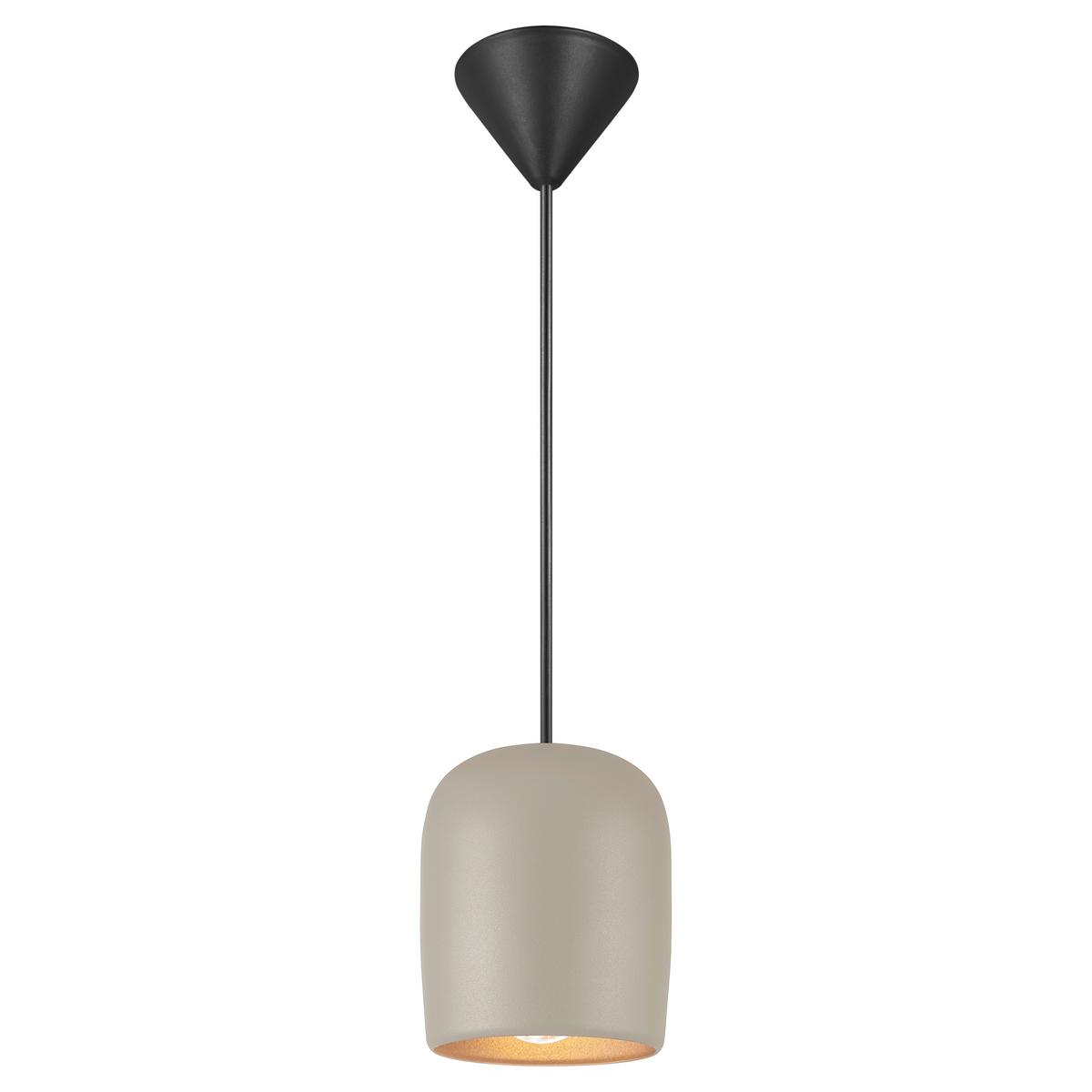 Hängeleuchte Notti Grau D: 10 cm - Grau, Design, Metall (10/12cm) - Nordlux