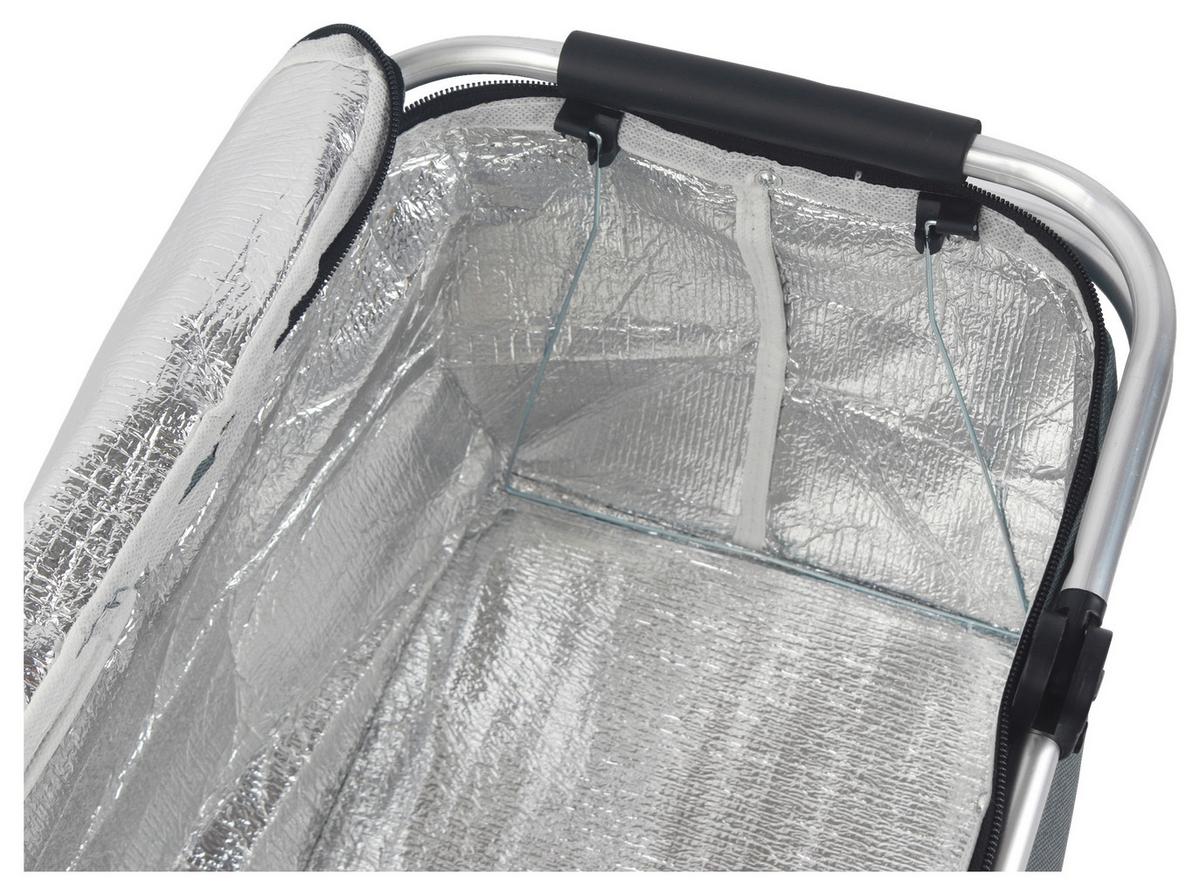 EINKAUFSKORB EASYMAXX THERMO - Silberfarben/Grau, Basics, Kunststoff/Metall (47/28/23cm) - EASYMAXX