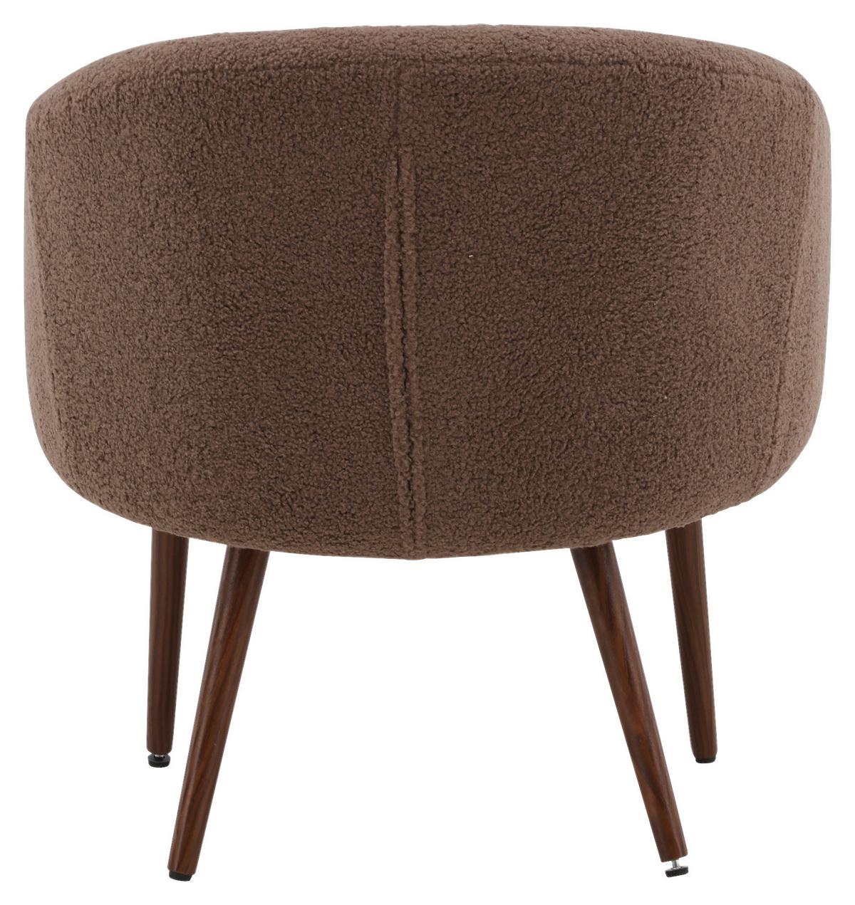 Sessel Wanda, Braun B: 68 cm - Braun, Design, Textil/Metall (68/75/63cm) - Livetastic