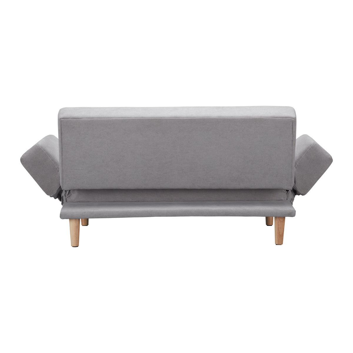 Rozkládací pohovka FELICIA, světle šedá - světle šedá/přírodní barvy, Moderní, dřevo/textil (169/71/79cm) - Bessagi Home