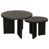 Couchtisch Round Schwarz D: 40/60 Cm - Schwarz, Design, Holz (40/60/30/41/40/60cm) - MID.YOU
