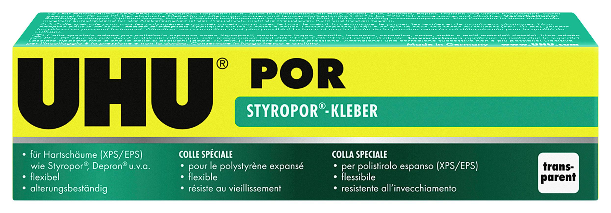Styroporkleber Por Transparent Innen/Außen, 40 G - Transparent, Basics, Metall (14/3,8/3,2cm)