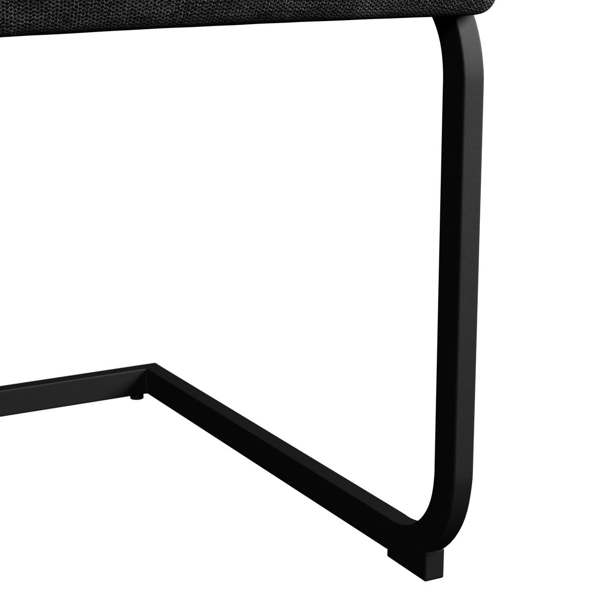 Houpací židle Colien COLIEN - černá/tmavě šedá, Moderní, kov/dřevo (46/94/62cm) - Bessagi Home