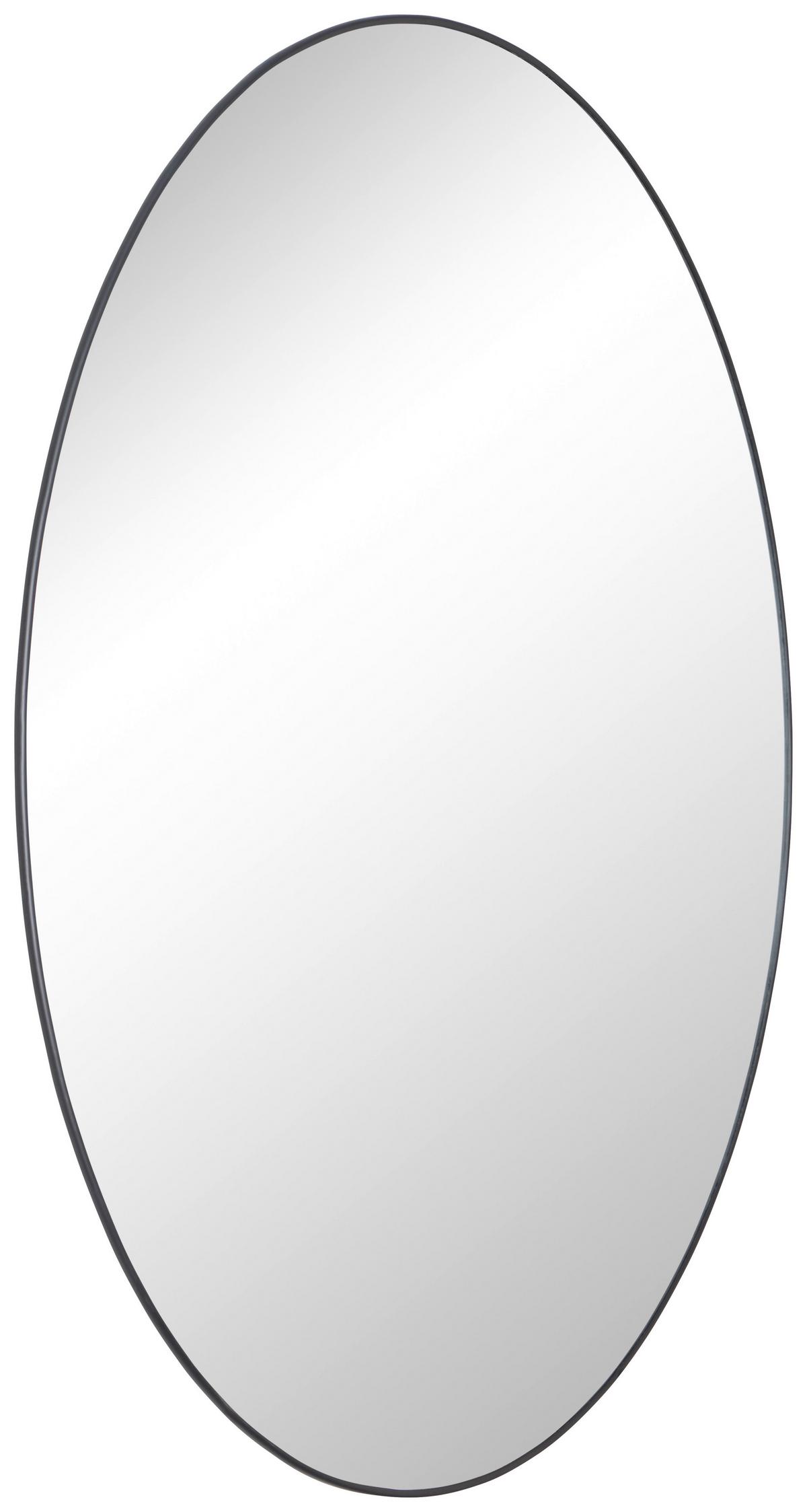 Spiegel Round IIi Schwarz Ø 75 cm - Schwarz, Trend, Glas (75/75/0,9cm)