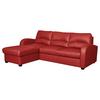 Ecksofa Tilo Rot S: 168 cm - Rot/Schwarz, Design, Leder/Textil (168/227cm) - Livetastic