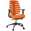 Drehstuhl Ergo Line II Orange - Schwarz/Orange, MODERN, Kunststoff/Textil (65/115/50cm) - MID.YOU