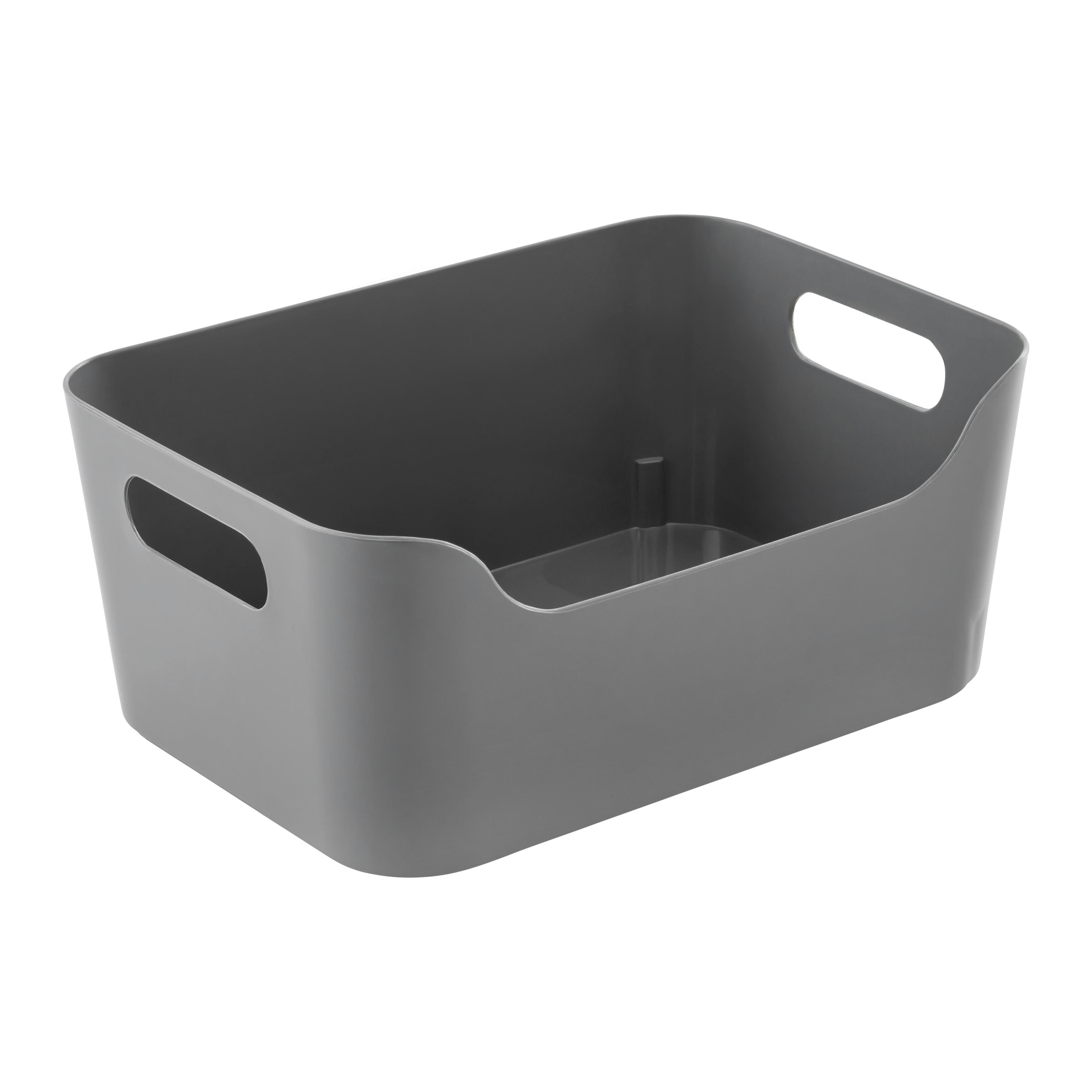 Úložný košík -M- - sivá, Modern, plast (24/16,5/10,2cm) - Mömax