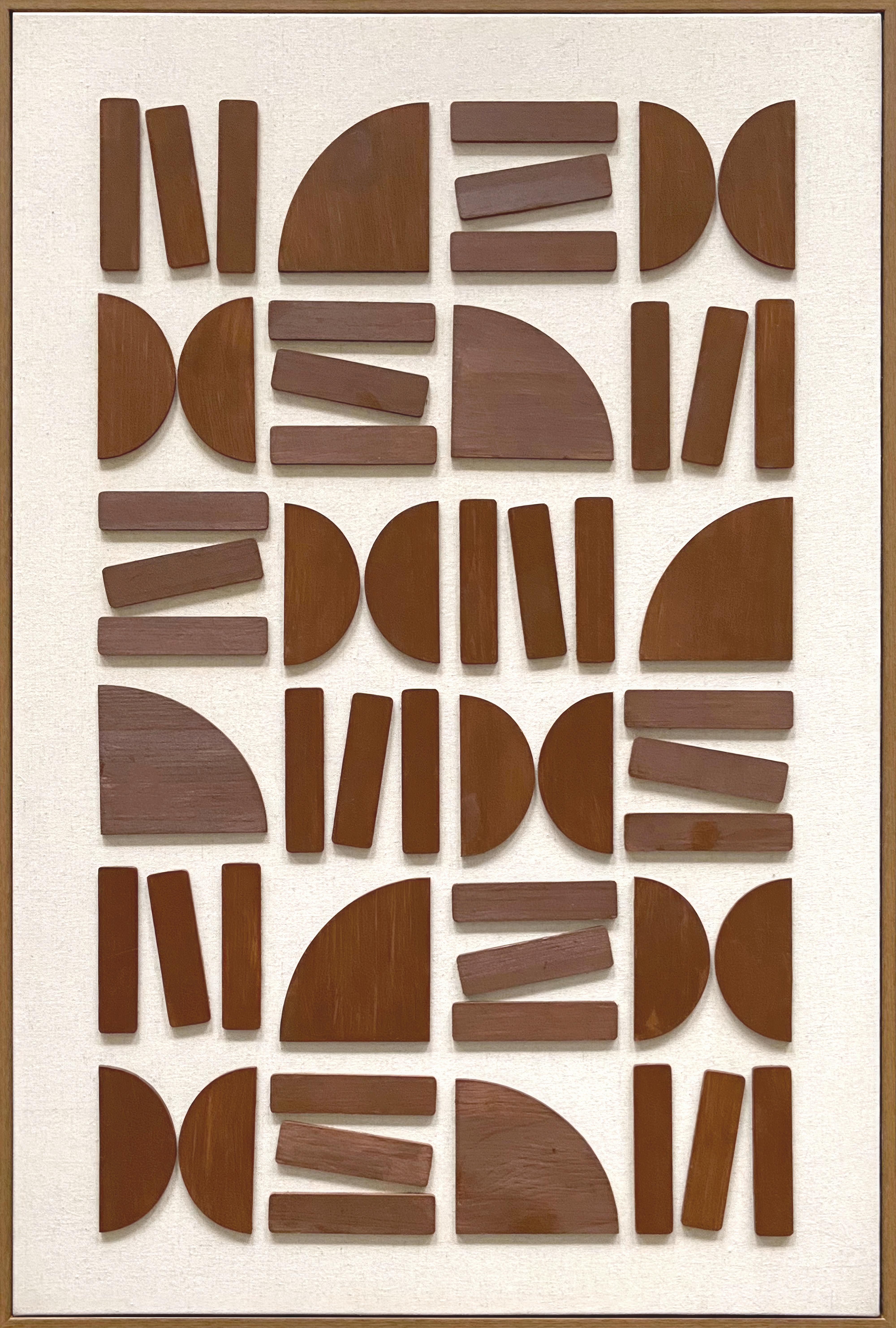 Obraz na plátně Denise 60/90cm - hnědá/barvy vlašských ořechů, Moderní, kompozitní dřevo/textil (60/90cm) - Premium Living