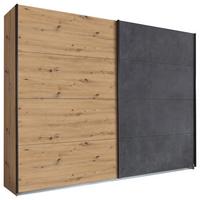 Schwebetürenschrank Tampa Anthrazit/Eiche Dekor B: 271cm - Anthrazit/Eiche Artisan, KONVENTIONELL, Holzwerkstoff (271/210/62cm) - Rauch Möbel