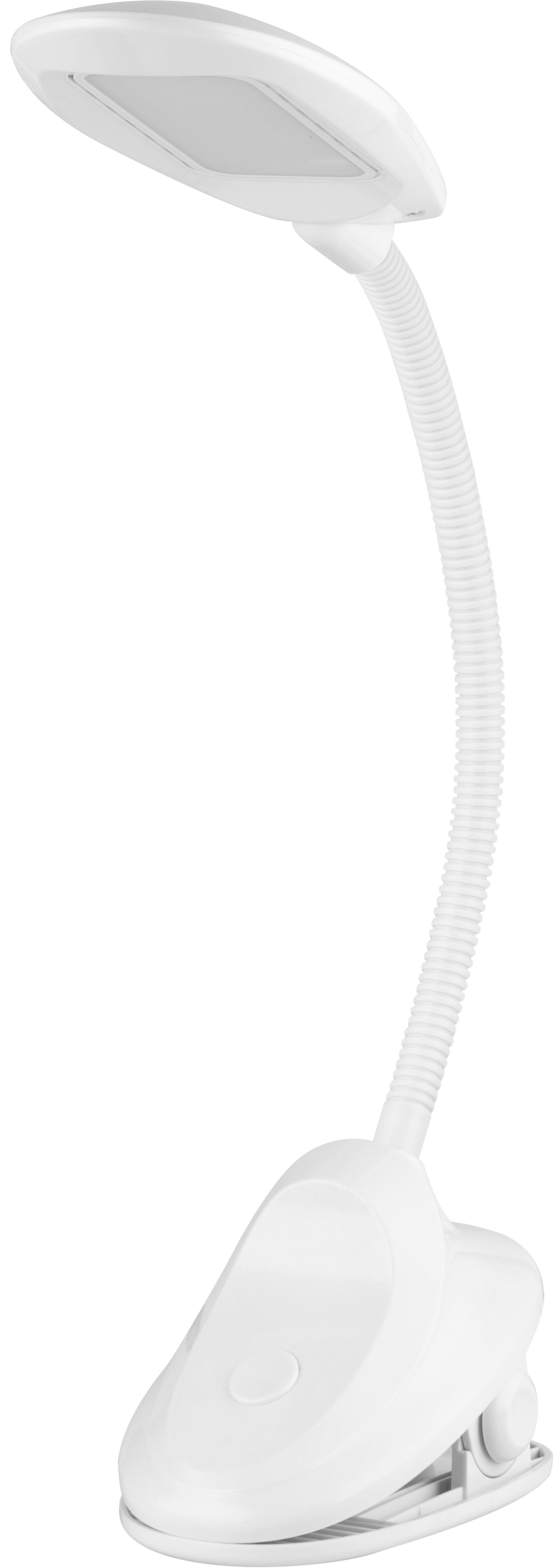 LED lampa na písací stôl Cipsi 7 Watt, V: 57cm - biela, Konventionell, plast (57cm) - Mömax