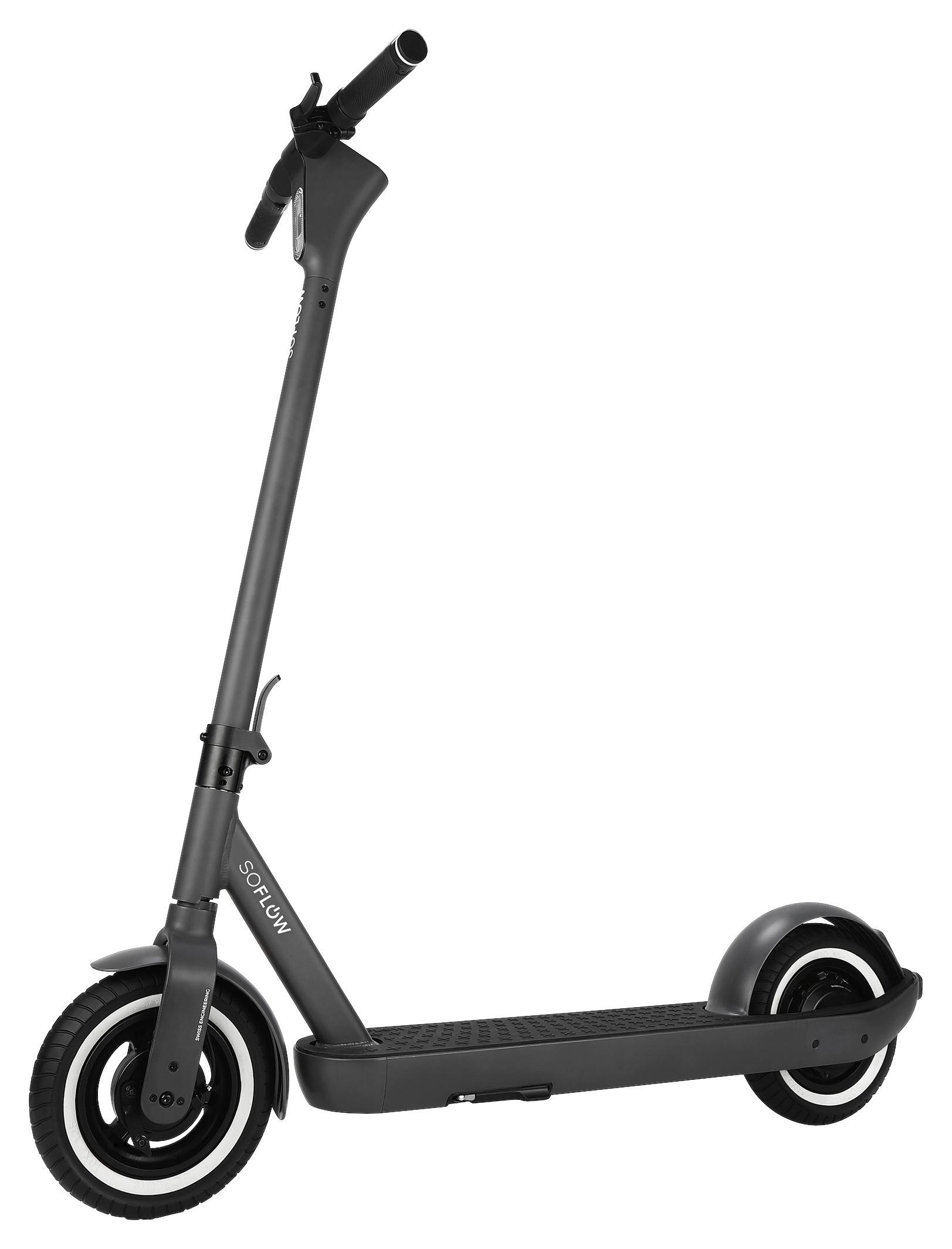 Elektroscooter Soflow Schwarz, Reichweite: Ca. 65 Km - Schwarz, KONVENTIONELL, Metall (119/116/51,8cm)
