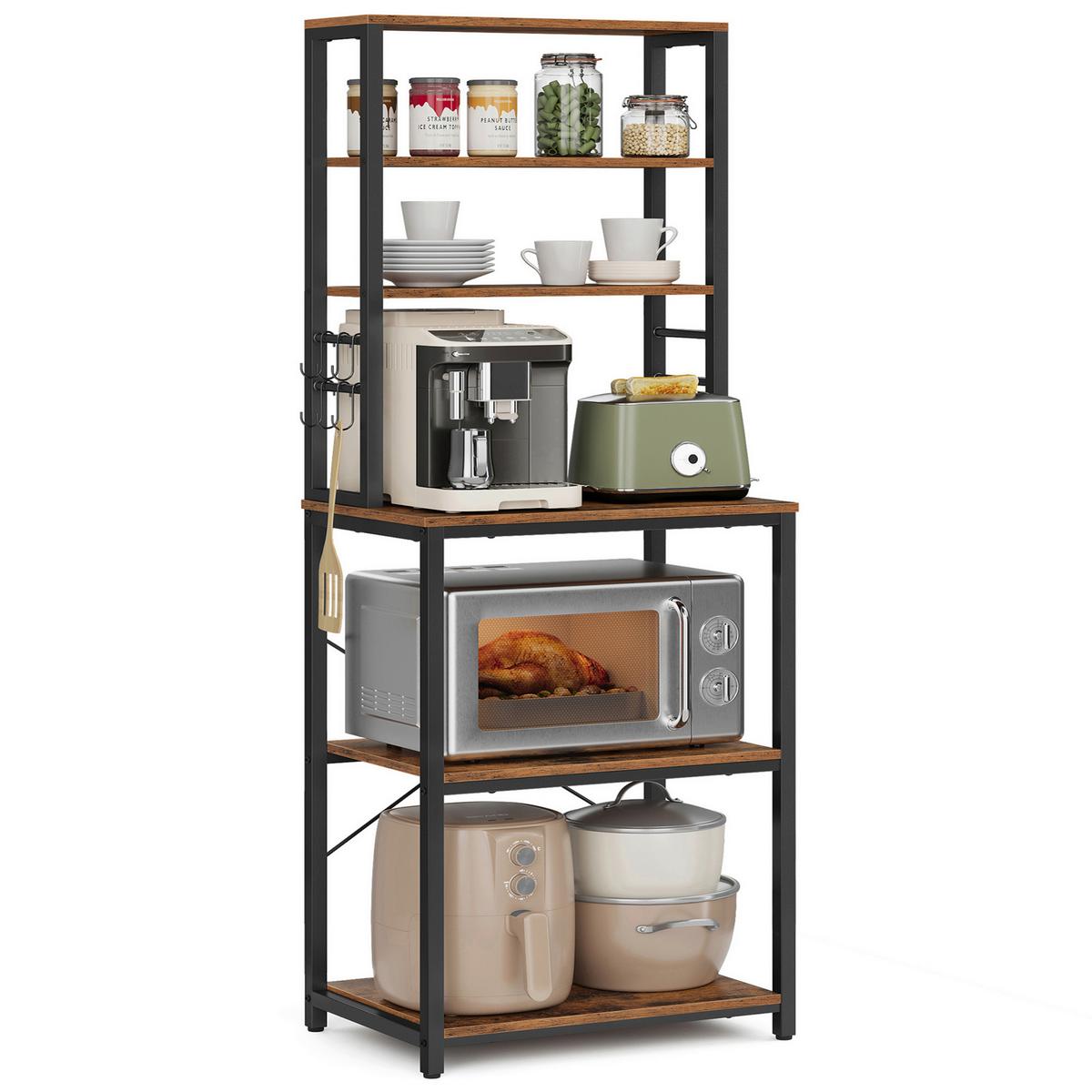 Regal Kks024b01 - Graubraun/Schwarz, Trend, Holzwerkstoff/Metall (60/167/40cm) - MID.YOU