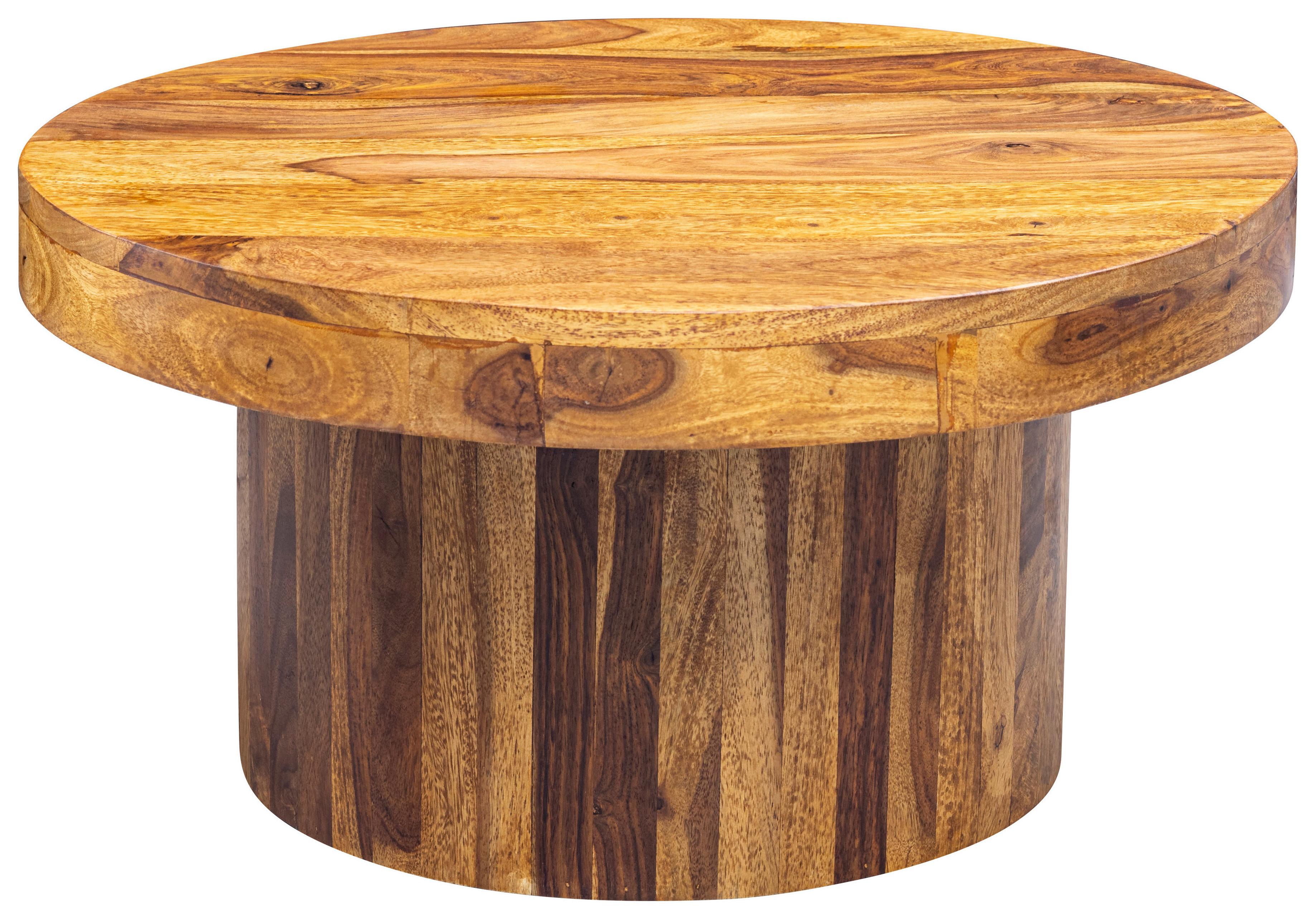 Konferemčný stolík Sheesham - farba indického palisandra, Modern, drevo (60/60/30cm) - MID.YOU