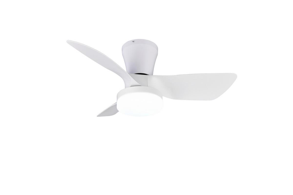 Deckenventilator Randers Weiß D: 76 cm - Weiß, KONVENTIONELL, Kunststoff (76,0/26,0cm)
