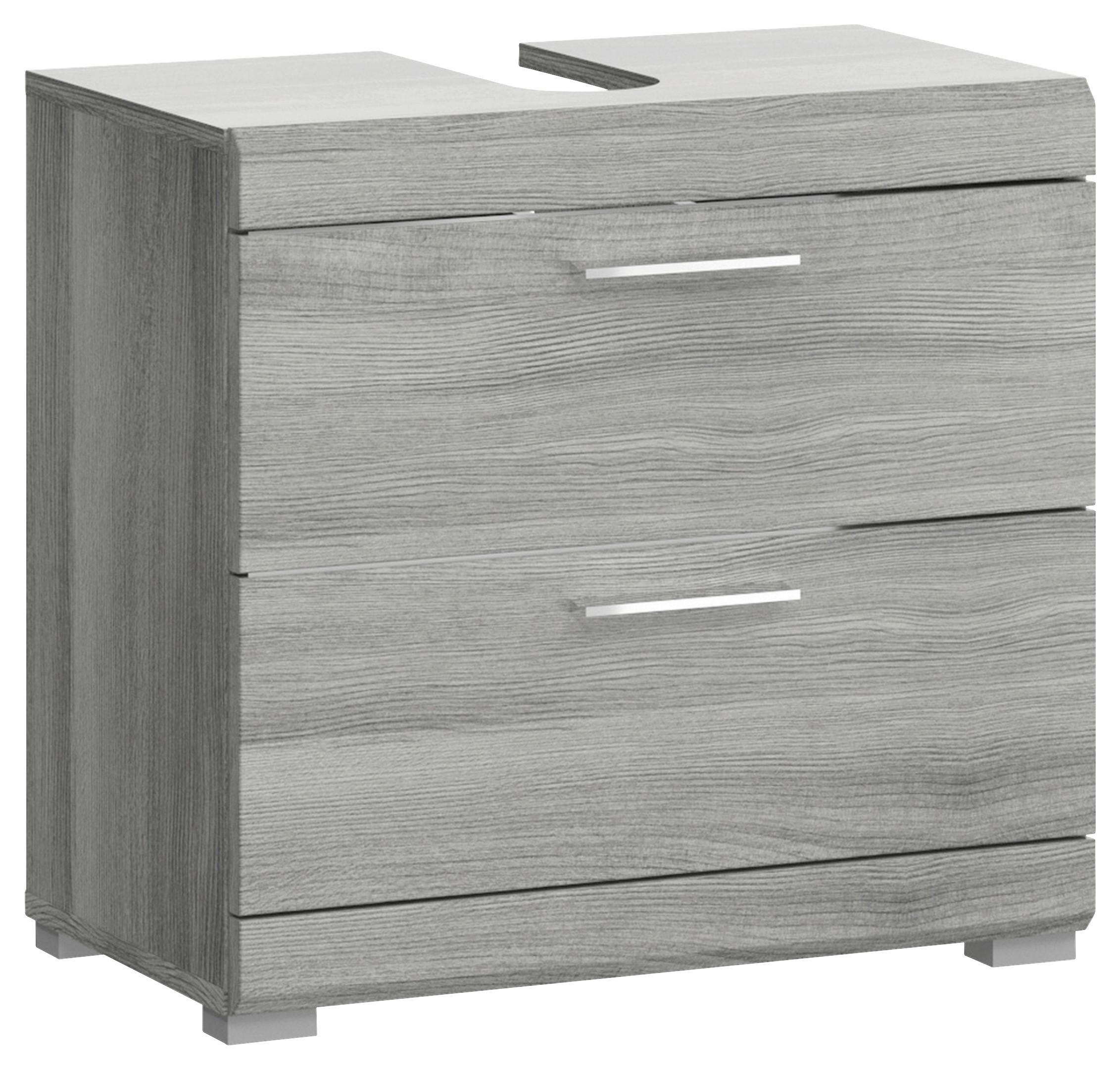 Waschbeckenunterschrank Soul B: 60 cm Silbereichenfarben - Silbereichenfarben, MODERN, Holzwerkstoff (60/56/34cm) - MID.YOU
