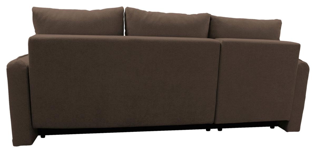Ecksofa Fancy Braun 143x209 cm - Schwarz/Braun, Design, Textil (143/209cm) - MID.YOU