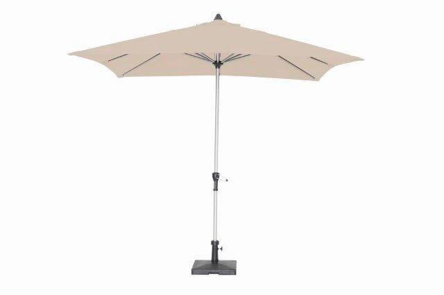 Sonnenschirm Acapole BL: 200x300 cm Taupe - Taupe/Platinfarben, Basics, Textil/Metall (200/300cm) - Gardenson