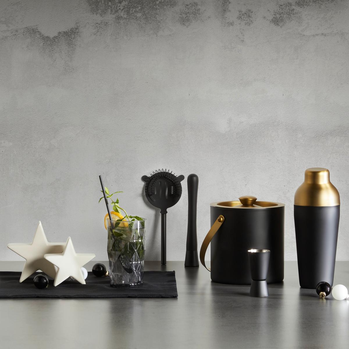 SADA NA PRÍPRAVU KOKTAILOV GLAMOUR - čierna/zlatá, Modern, kov/plast - Premium Living