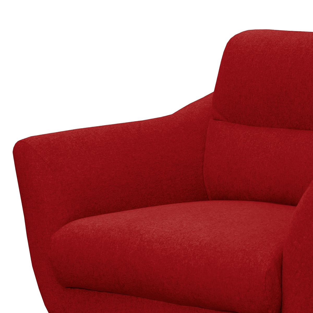 Sessel Tromso Rot B: 92 cm - Rot/Schwarz, Design, Textil (92/87/88cm) - Livetastic