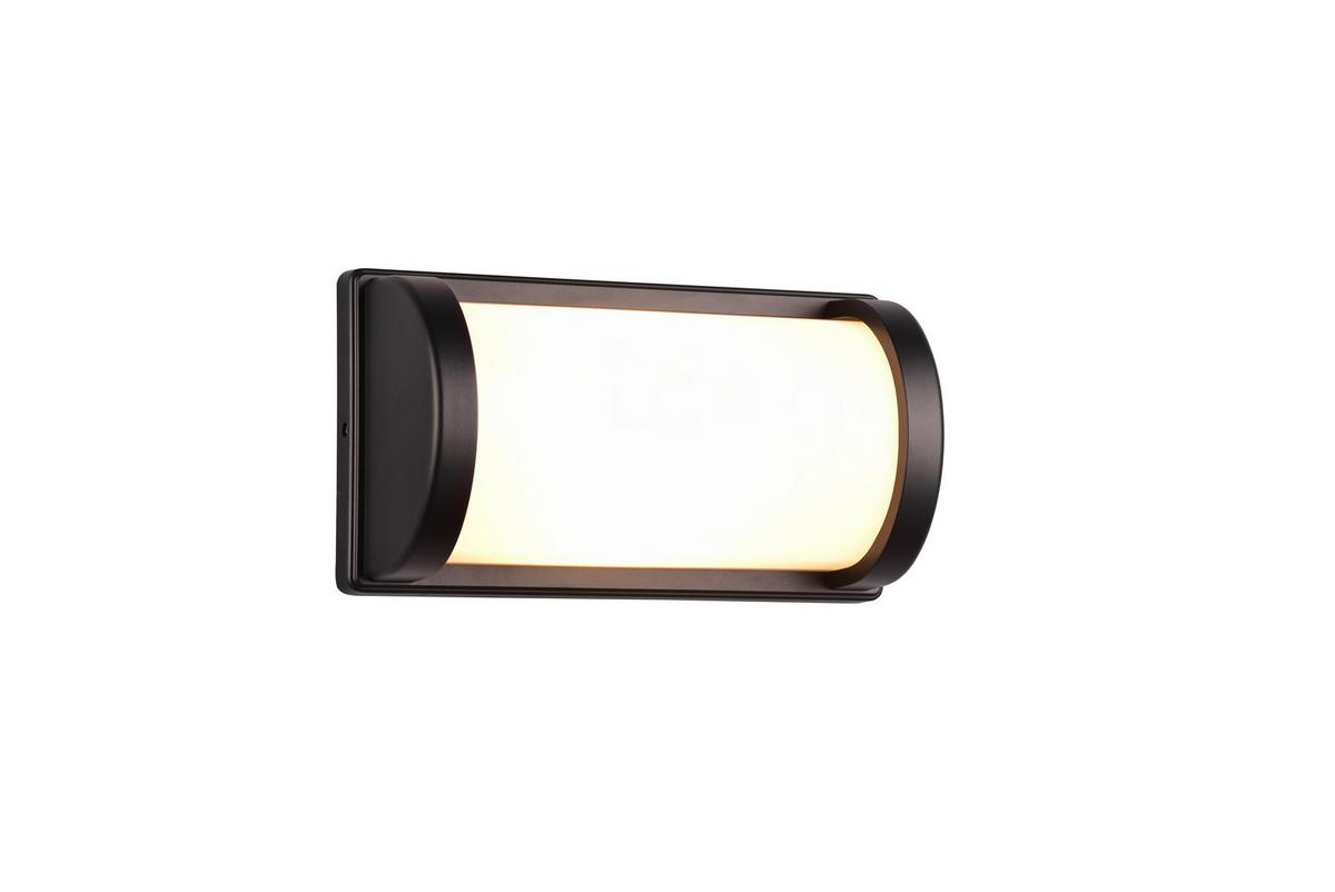 AUßENWANDLEUCHTE 10W, Schwarz, Weiß - Schwarz/Weiß, Design, Kunststoff/Metall (26,5/14,5/10cm)