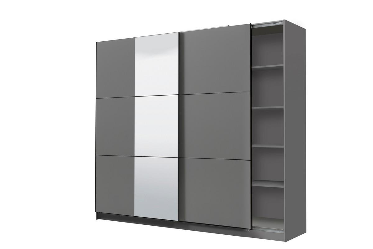 Tolóajtós Szekrény Sierra 236/210 Cm - antracit, Basics, faalapú anyag (236,5/210/62,5cm)