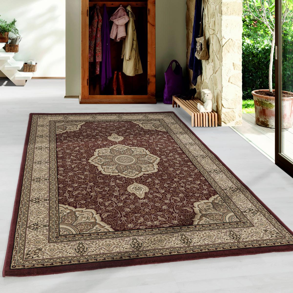 Orientalischer Webteppich Rot Naturfaser Kashmir 240x340 cm - Rot, LIFESTYLE, Textil (240/340cm)