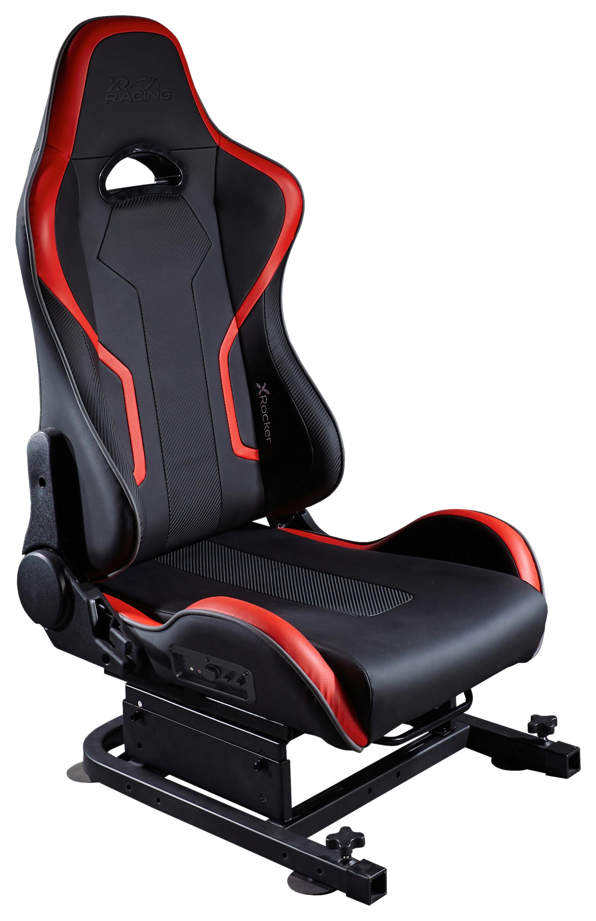 Gamingstuhl Stereo Schwarz, Rot B: 48cm - Rot/Schwarz, MODERN, Leder/Kunststoff (48/109/56cm) - X Rocker