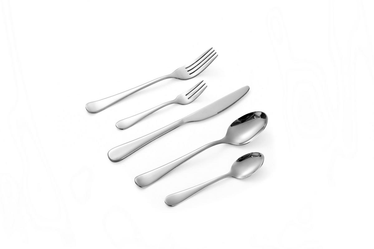 Besteckset Grado 30-teilig 6 Personen - Silberfarben, Basics, Metall (1,12kg) - Echtwerk