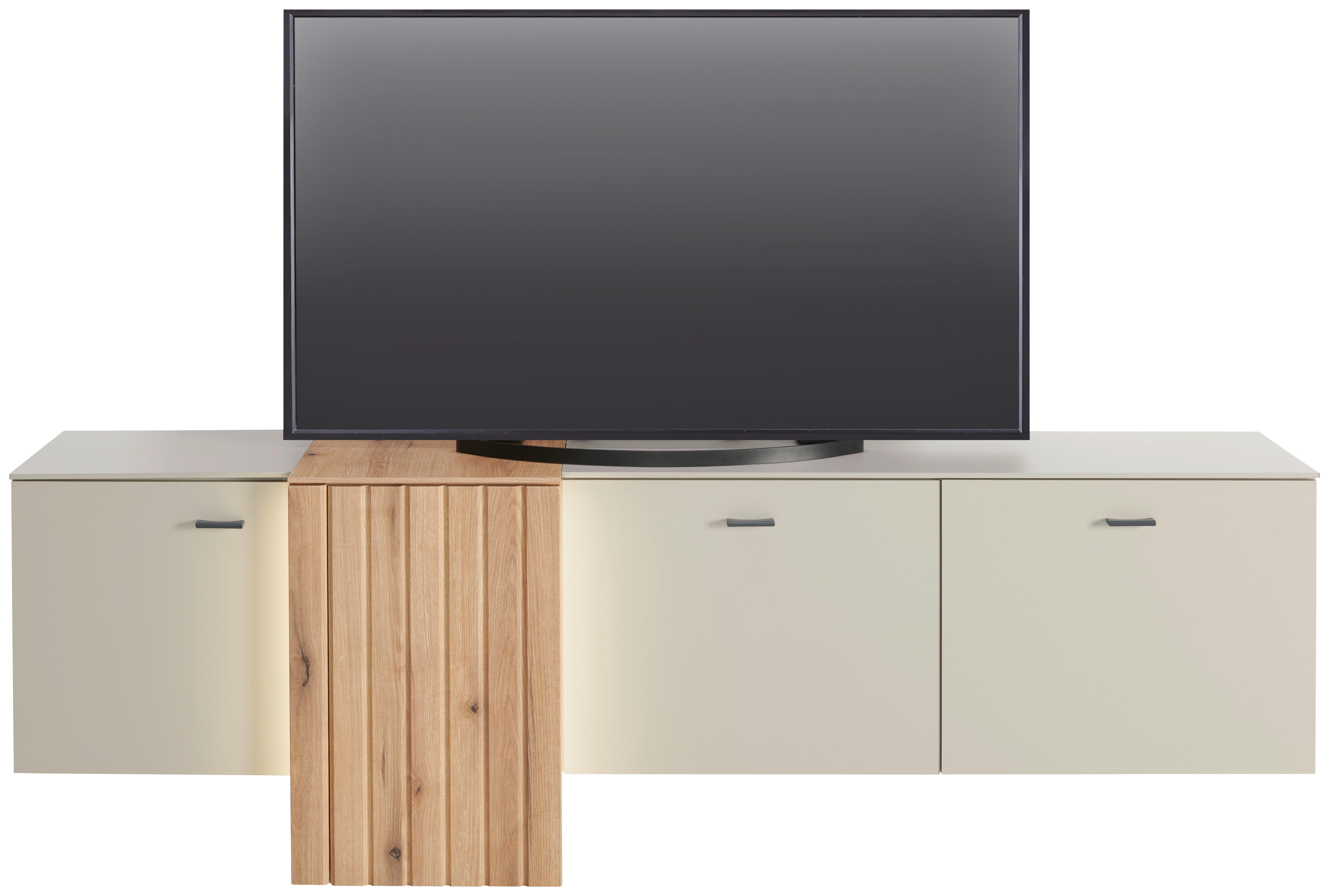 Tv-lowboard Santana B: 207,8 Cm Kieselgrau/eiche Dekor - MODERN, Holzwerkstoff (207,8/66/44,8cm)
