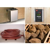Saunaofen Set 7,5 Kw, Os, 400v - Alufarben, MODERN, Metall (38/67/37cm)