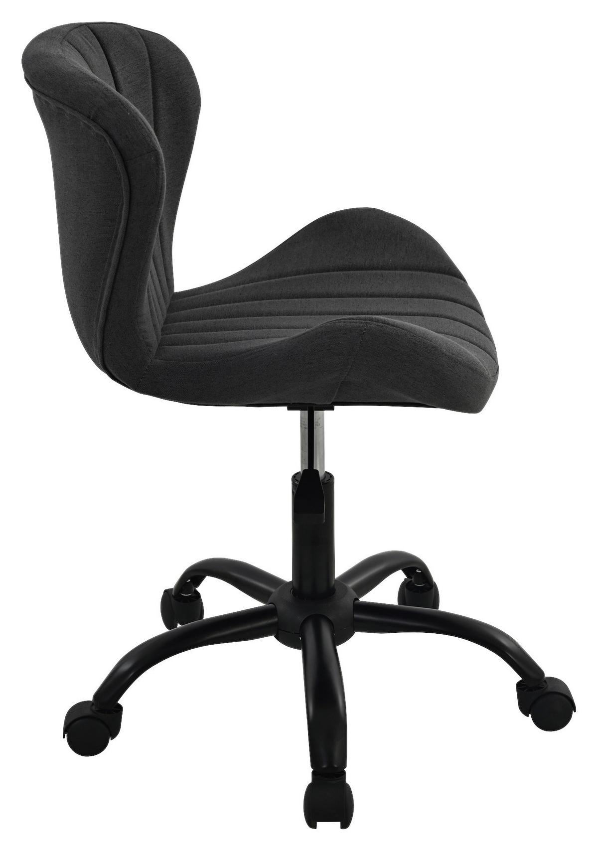 Drehstuhl Klara Grau/Schwarz B: 58 cm - Schwarz/Grau, Trend, Textil/Metall (58/84/56cm)