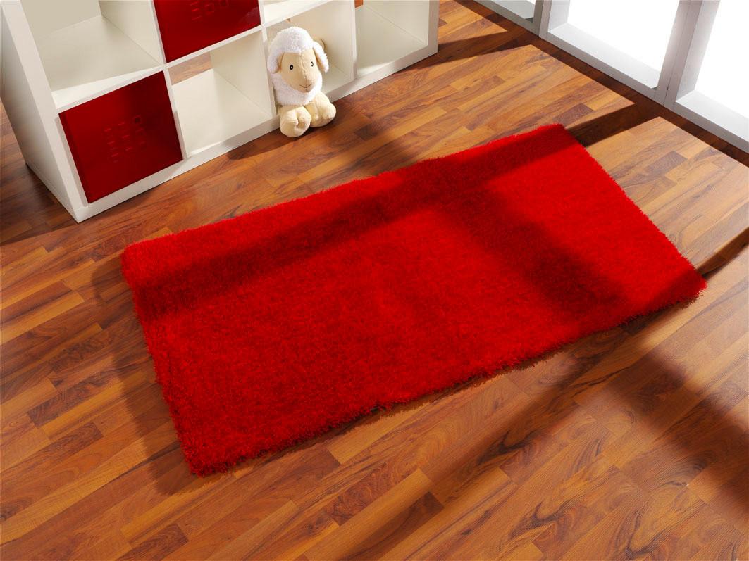 Hochflorteppich Shaggy Rot 80x150 Cm - Rot, KONVENTIONELL, Kunststoff (80/150cm) - Novel