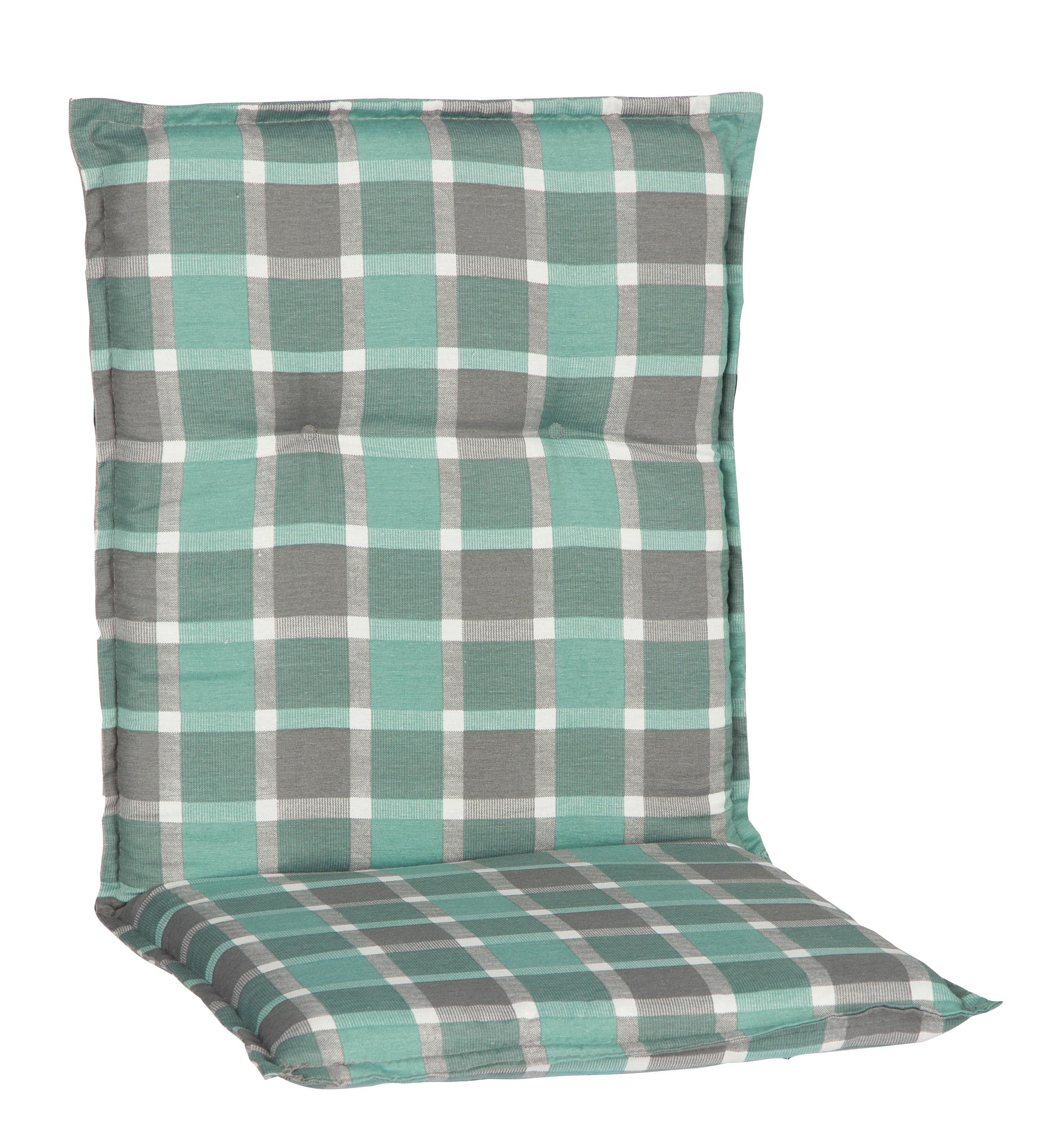 Auflage Für Sessel Büsum 100x50x6 Cm Grau / Türkis - Türkis/Grau, Basics, Textil (100/50/6cm) - Gardenson