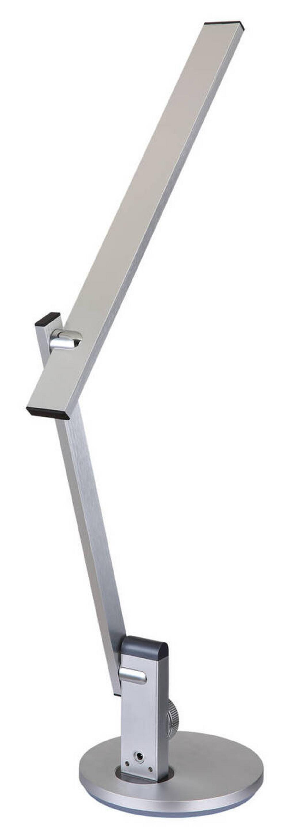 LED-Schreibtischleuchte 58442 - Silberfarben/Opal, Design, Kunststoff/Metall (63,5/19/49,9cm) - Globo