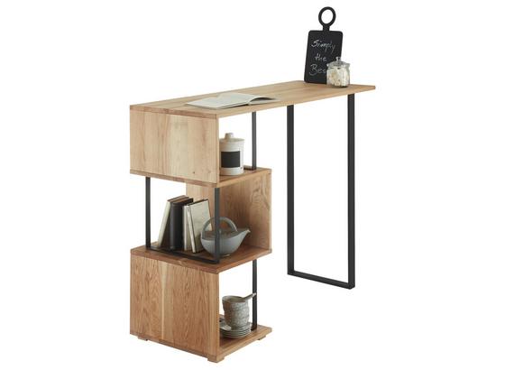 Bartisch Fernando 1 - Eichefarben/Schwarz, Design, Holz/Metall (135/50/105cm) - Hom`in Bartisch Fernando 1 - Eichefarben/Schwarz, Design, Holz/Metall (135/50/105cm) - Hom`in