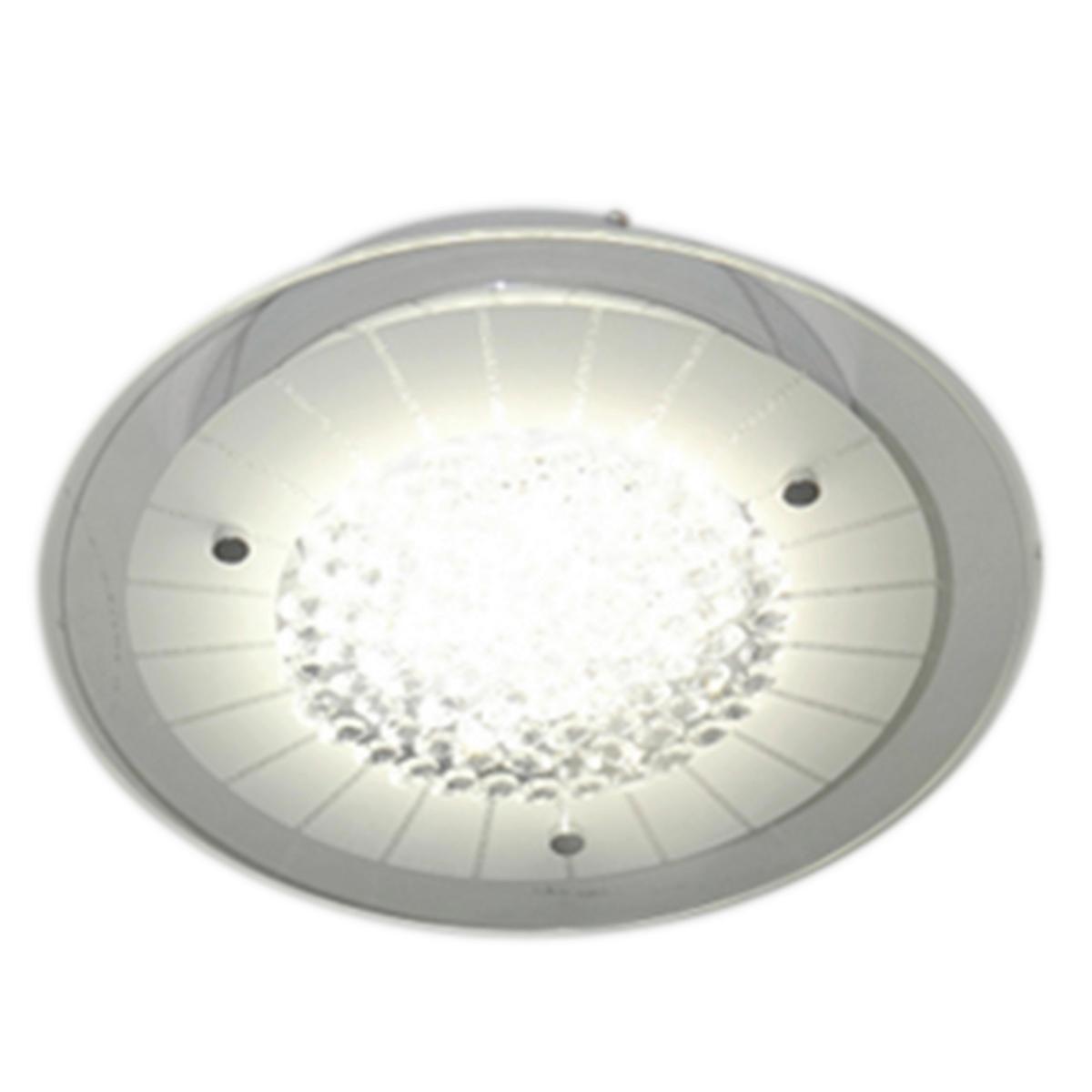 Led-deckenleuchte Chur Ø 28 Cm Rund M. Farbtemperaturwechsler - Chromfarben, Design, Glas/Kunststoff (28/7cm) - Näve