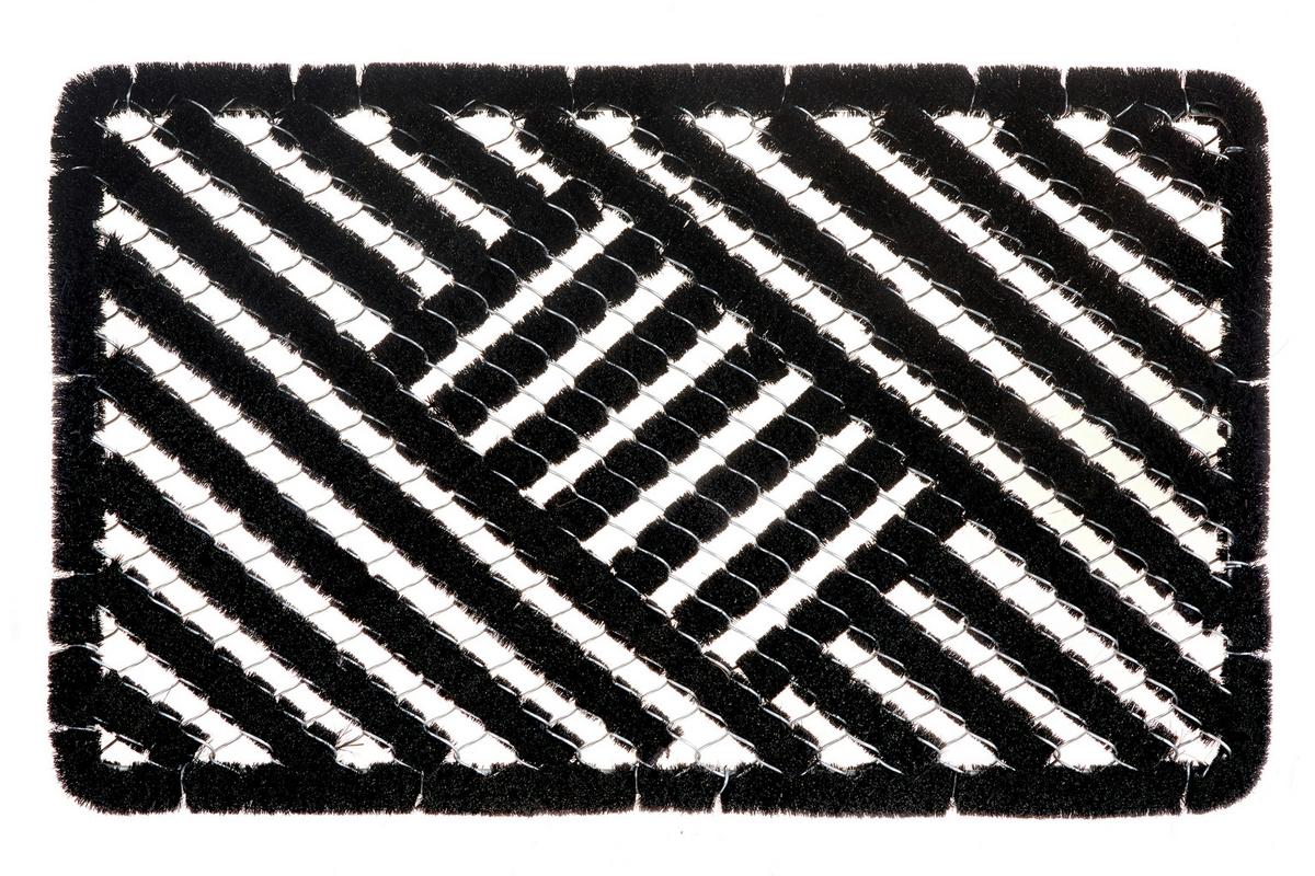 Kokosmatte Grid Brushes Schwarz 45x75 cm - Schwarz, Basics, Naturmaterialien (45/75cm) - Esposa