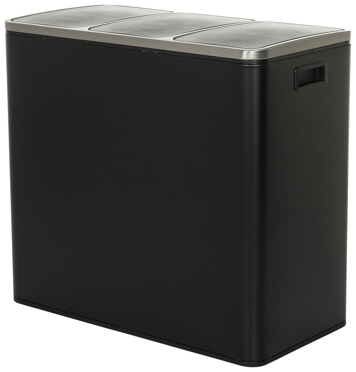 Abfallsammler Clean Ix Schwarz B: 61 cm - Schwarz, MODERN, Kunststoff/Metall (61.0/56.0/31.5cm) - MID.YOU