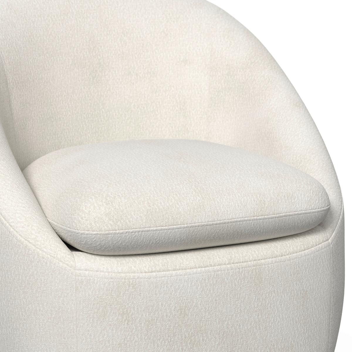 Relaxačné kreslo DORA, biela ženilka - čierna/biela, Modern, kov/drevo (77/74/73cm) - Bessagi Home