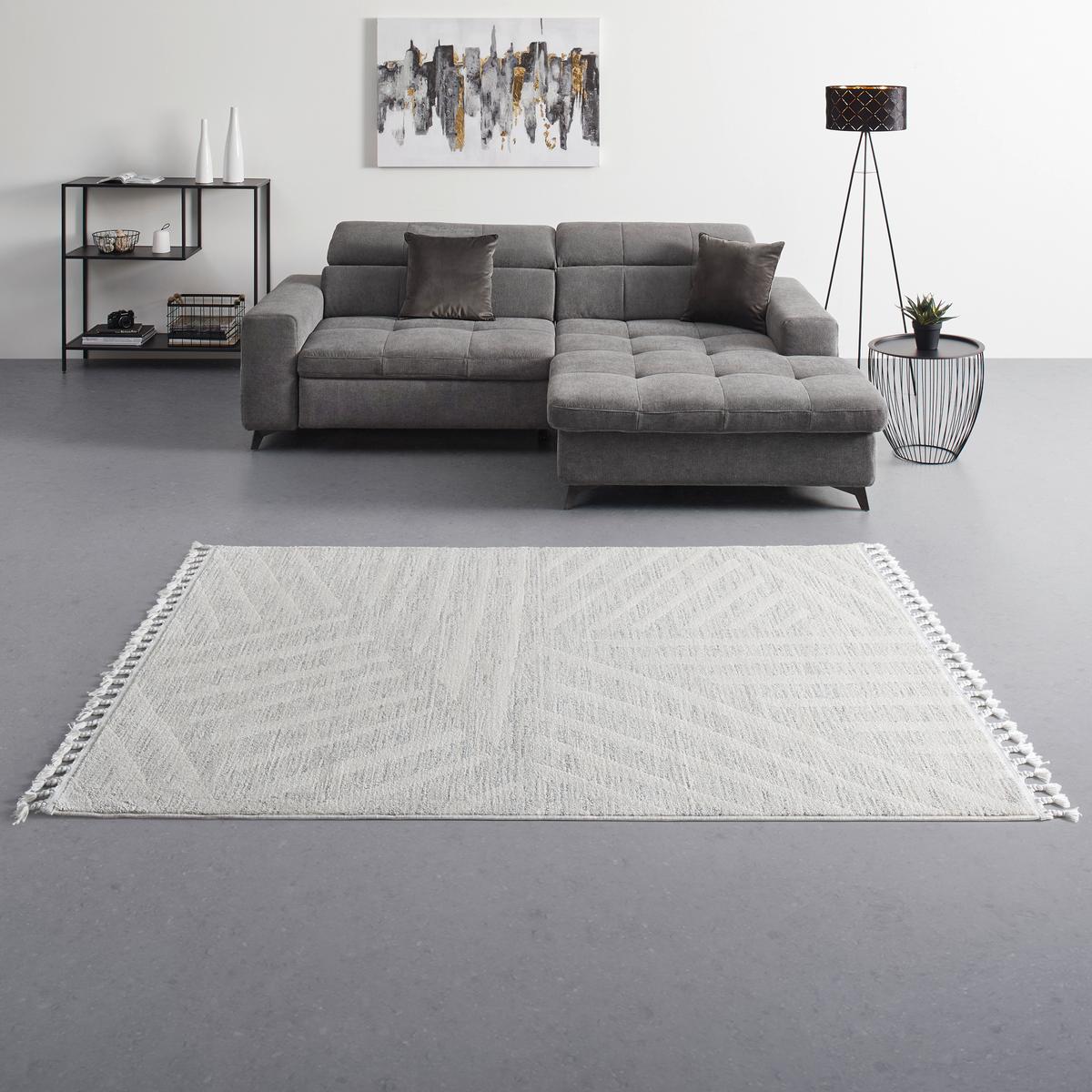 TKANÝ KOBEREC KEL AIR 3 - perleťová/alabastrová, Modern, textil (160/230cm) - Mömax