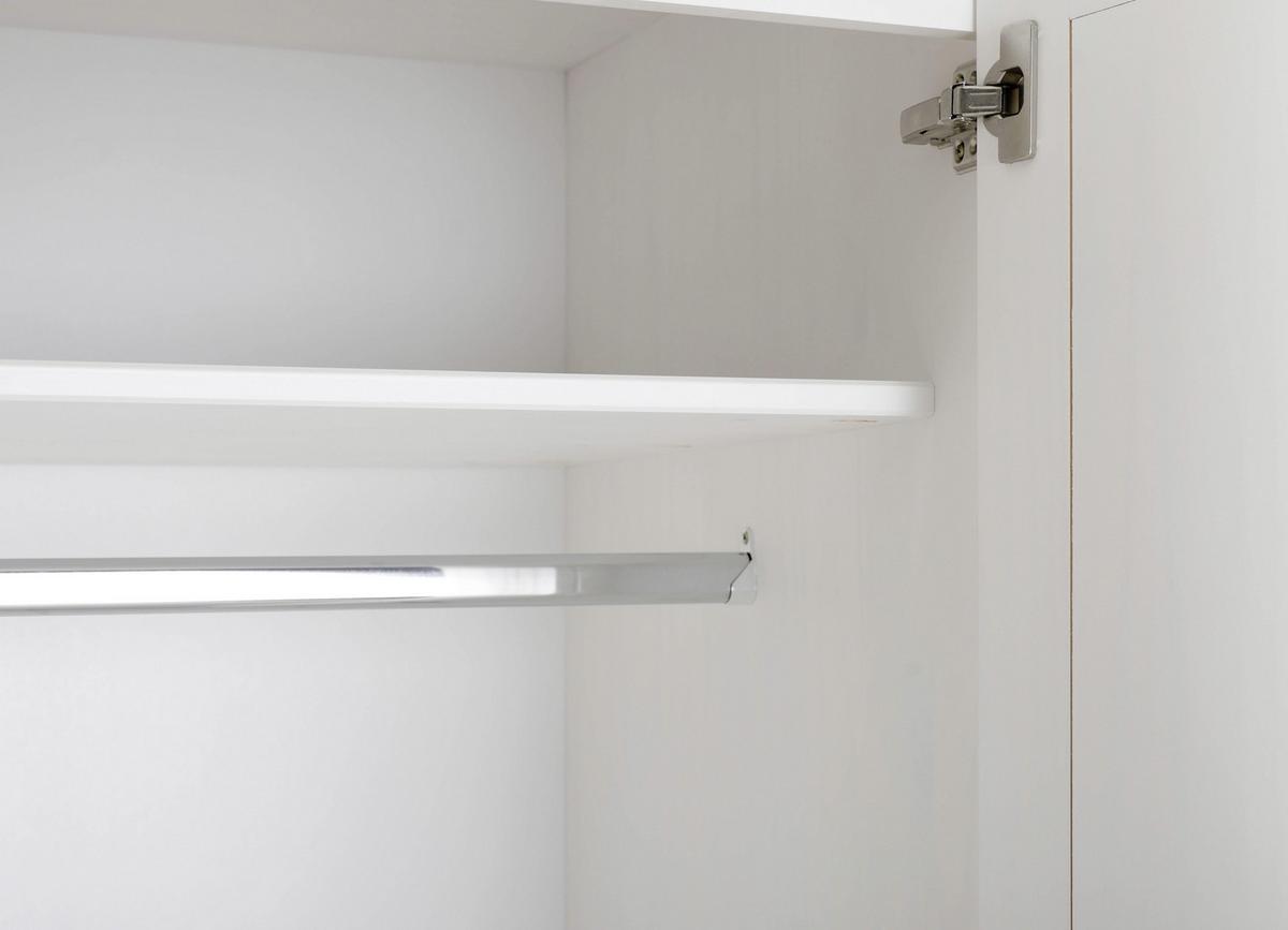Drehtürenschrank Massiv B: 197 cm Isny, Weiß - Weiß, KONVENTIONELL, Holz (182/198/60cm) - MID.YOU