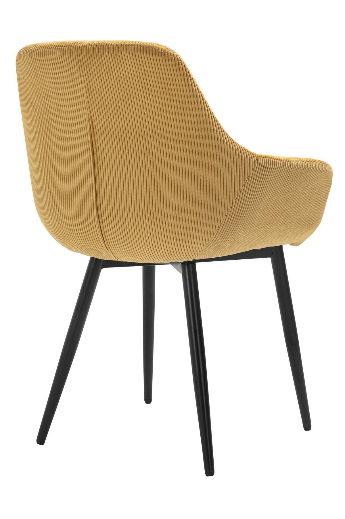 Armlehnstuhl-set Goldfarben B: 64 Cm - Goldfarben/Schwarz, MODERN, Textil/Metall (64/86/59cm) - Livetastic